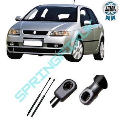 SpringFixUk pair of black steel tailgate gas struts for Fiat Stilo (2003+), 850N force, 600mm length.