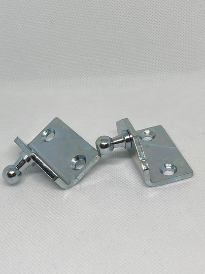 SpringFixUk 2x zinc-plated steel gas strut brackets with 10mm ball stud, left-hand side mount.