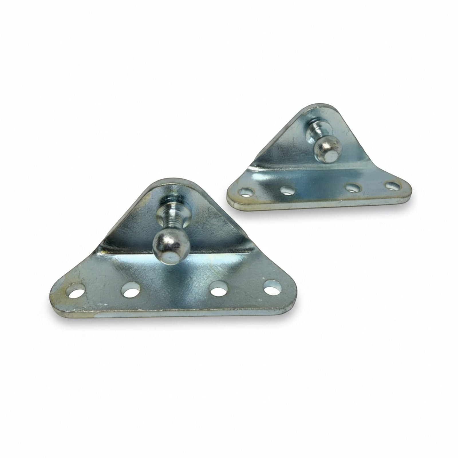 SpringFixUk 2x zinc-plated steel gas strut brackets with 10mm ball stud, right mount.
