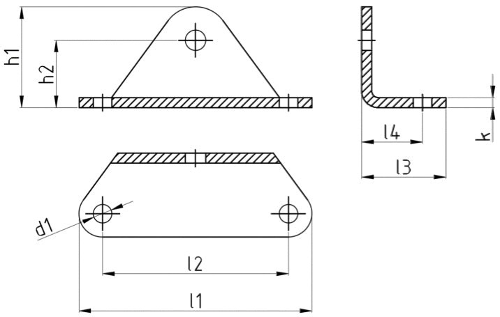 SpringFixUk 2x heavy-duty zinc-plated steel gas strut brackets with 10mm ball stud and left mount design.