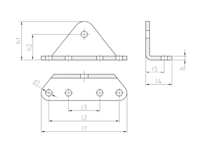SpringFixUk 2x heavy-duty zinc-plated steel gas strut brackets with 10mm ball stud, right-hand mount.