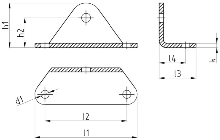 SpringFixUk 2x zinc-plated steel right-hand side mount brackets for 10mm ball stud gas struts.