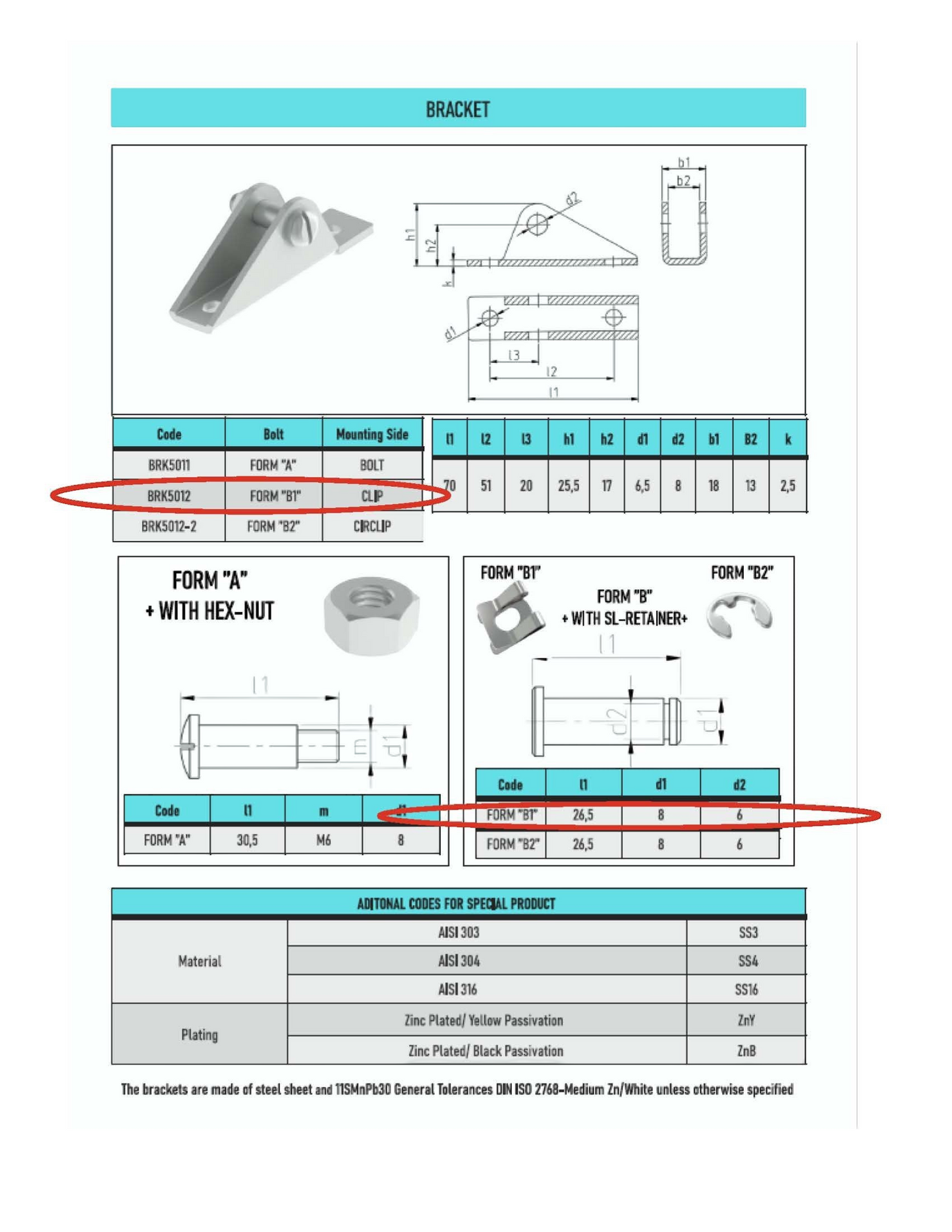 SpringFixUk 2x zinc-plated steel gas strut mounting brackets with 8mm ball pin clip-on quick release.