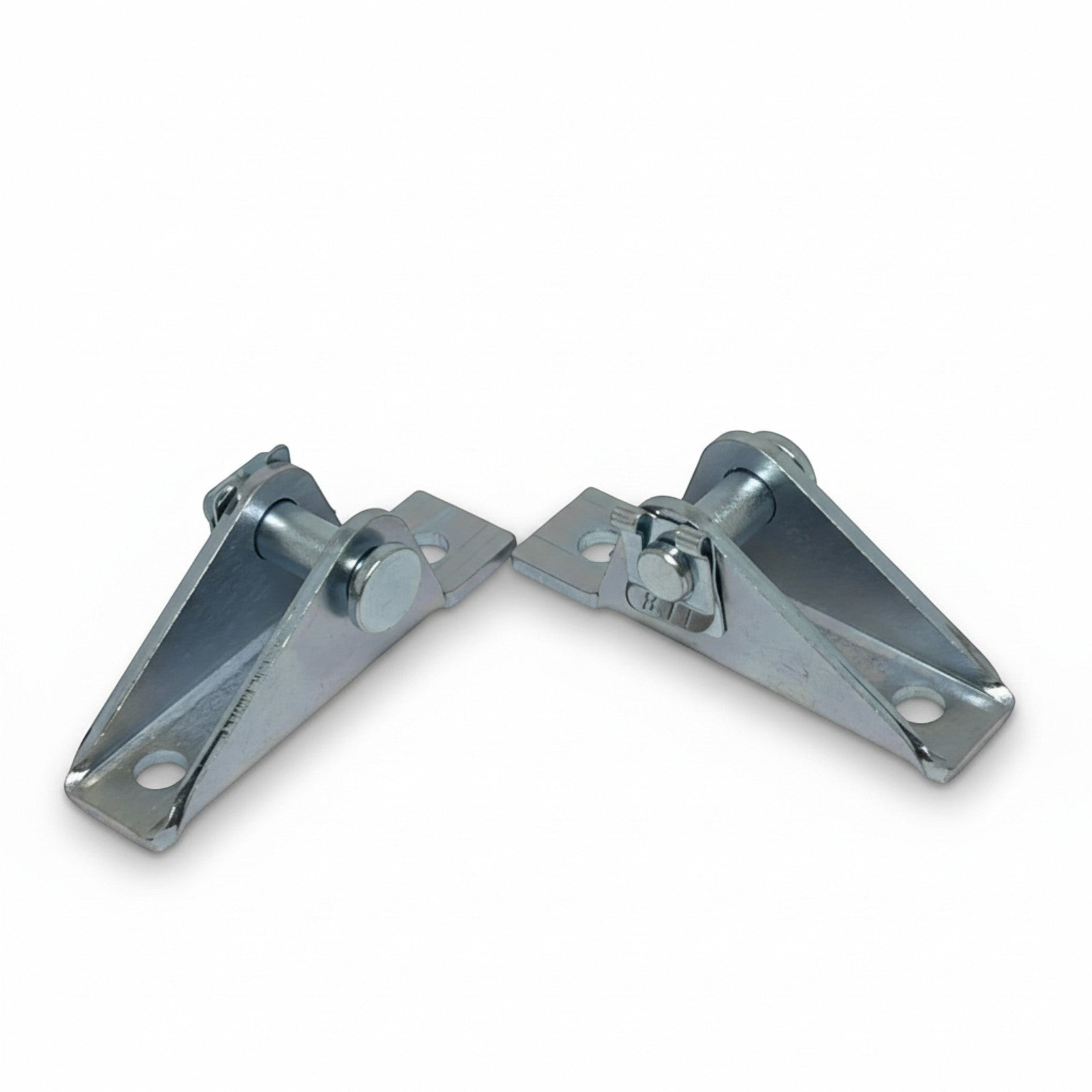 SpringFixUk pair of zinc-plated steel gas strut mounting brackets with 8mm ball pin clip-on quick release