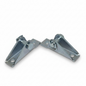 SpringFixUk pair of zinc-plated steel gas strut mounting brackets with 8mm ball pin clip-on quick release
