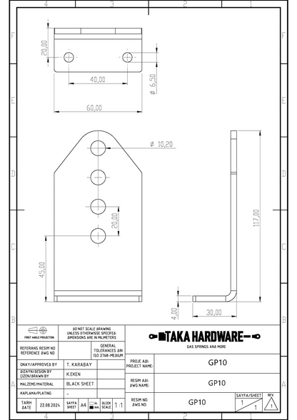 SpringFixUk heavy duty hydraulic gate closer arm with M10 fittings, black steel, soft close for swing gates.