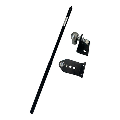 SpringFixUk 300N hydraulic gate closer arm with M10 fittings, soft close, self-closing, black steel.