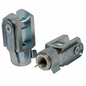 SpringFixUk M10 zinc plated steel clevis fork ends with spring clips, DIN 71752 standard.