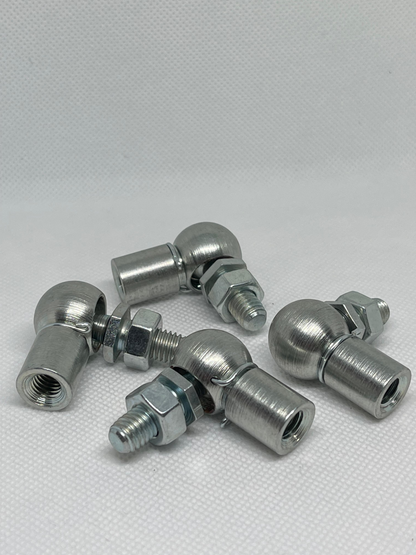 SpringFixUk M10 gas strut ball joint end fittings, 16mm zinc plated steel, pack of 2.