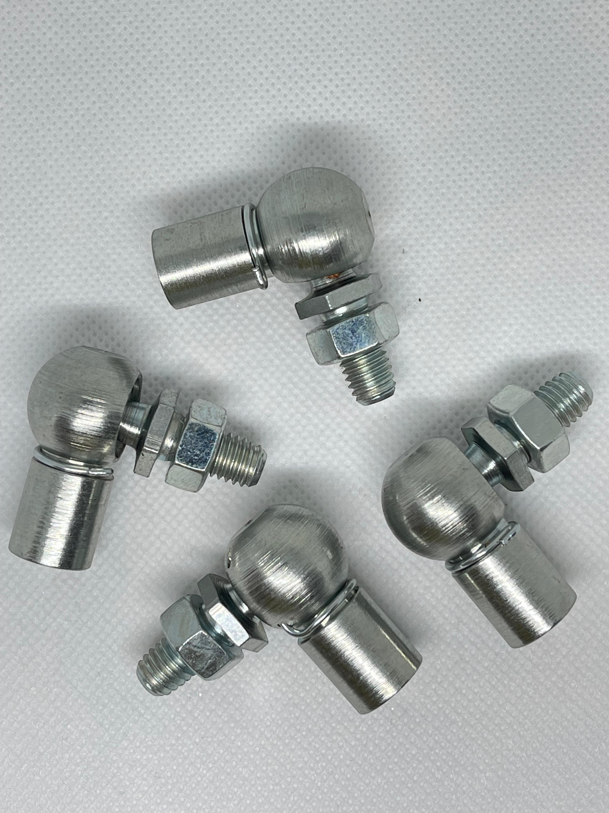SpringFixUk M10 gas strut ball joint end fittings, 16mm zinc-plated steel, pack of 2.