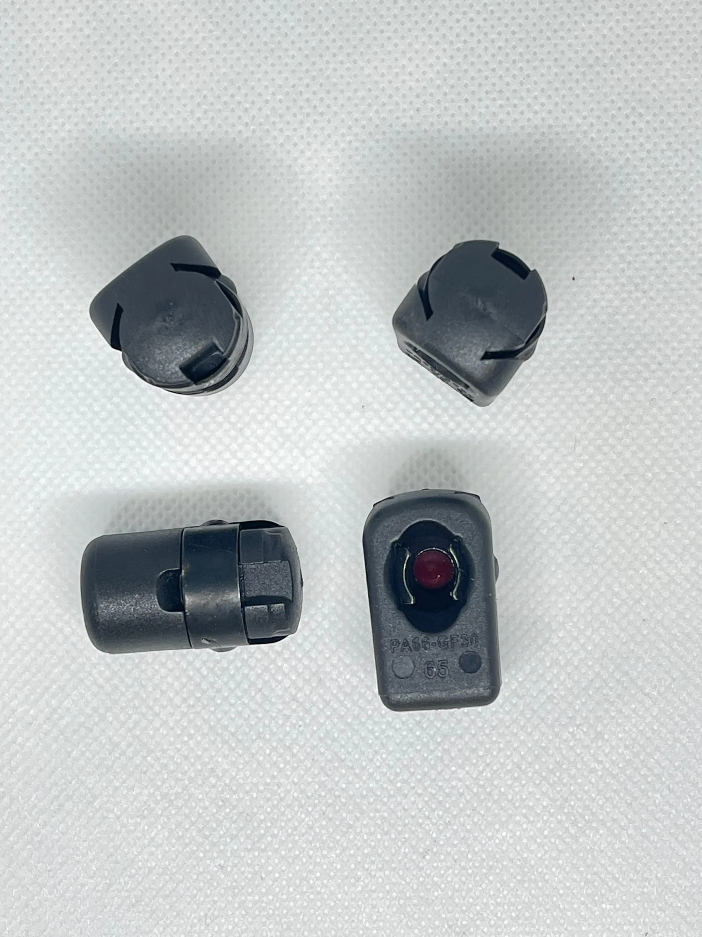 SpringFixUk pair of black M6 plastic gas strut end fittings with 10mm ball socket and brass insert.