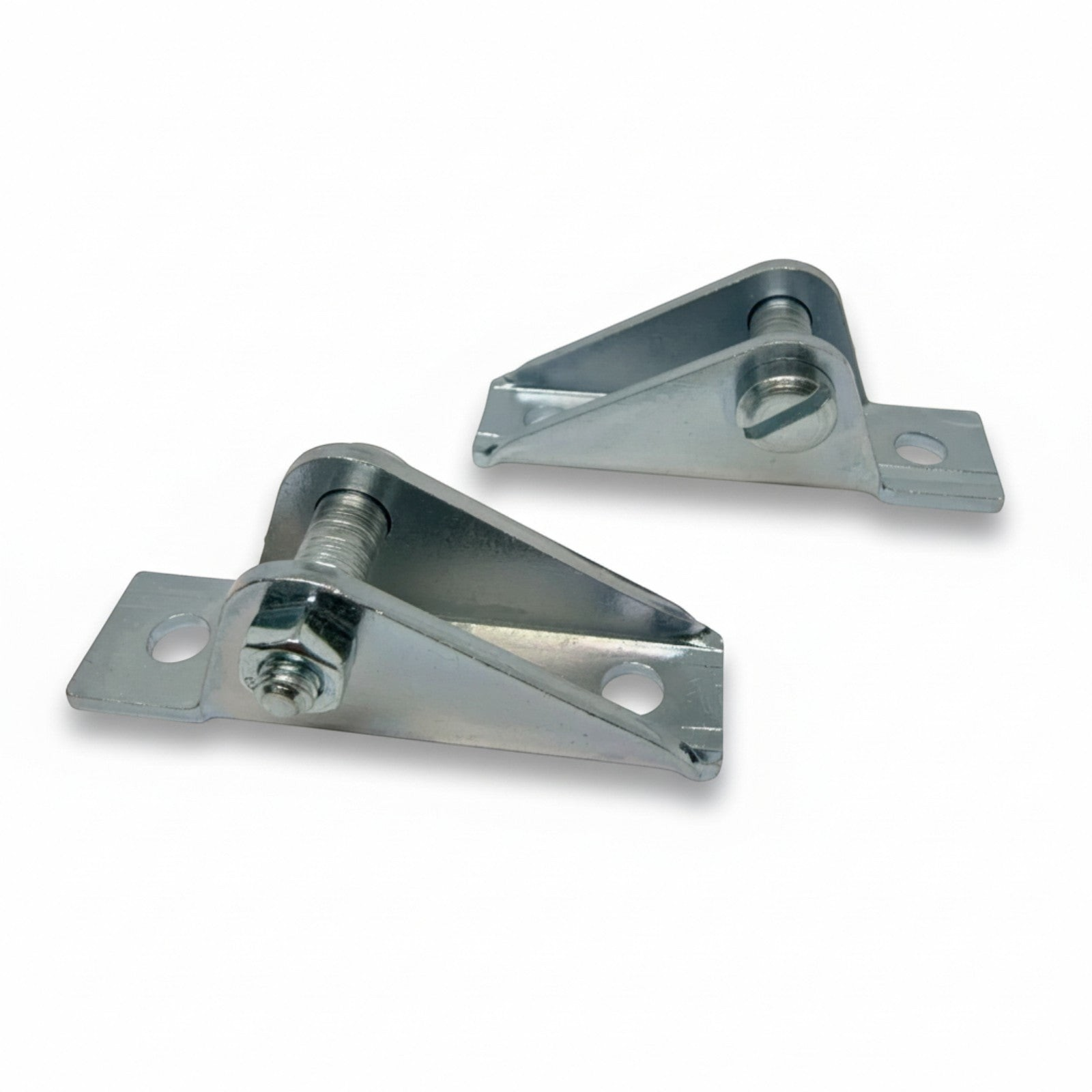 SpringFixUk pair of zinc-plated steel M6 pin bolt side mount gas strut pivot hinge brackets.