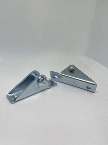 SpringFixUk pair of zinc-plated steel M6 pin bolt side mount gas strut pivot hinge brackets.