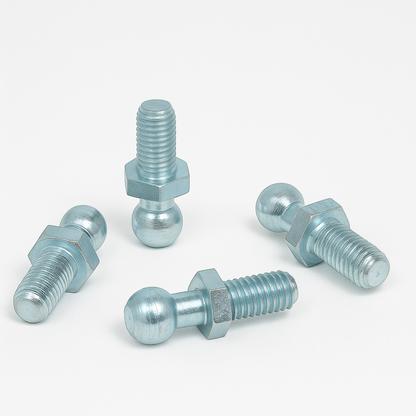 SpringFixUk M8 zinc plated steel ball stud bolts with 10mm ball for gas struts.
