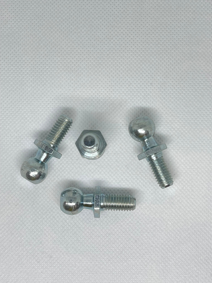 SpringFixUk M8 zinc plated steel ball stud bolts with 13mm ball for gas struts. Pack of 2.