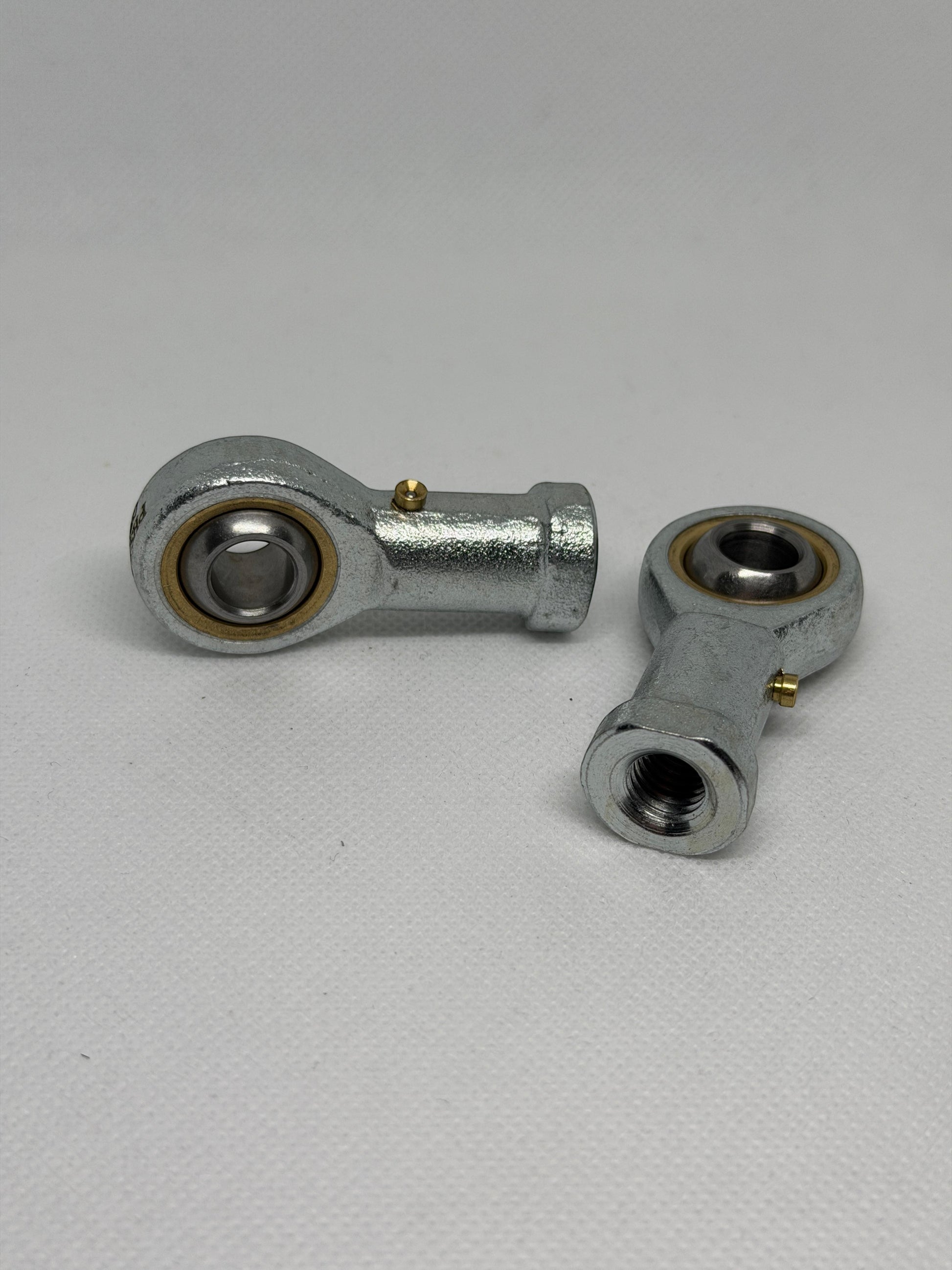 SpringFixUK pair of PHS10 M10 female rod end bearings with 10mm bore and right-hand thread, zinc-plated steel.