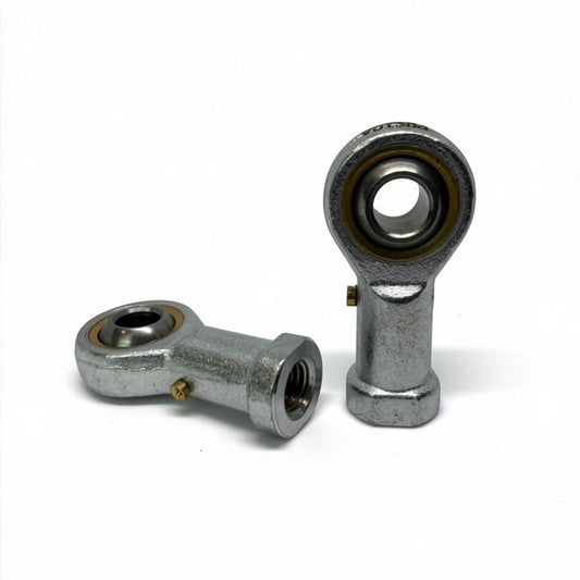 SpringFixUk pair of zinc plated steel female rod end bearings with 10mm bore and M10 RH thread.