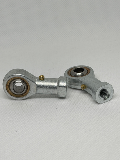 SpringFixUK pair of PHS8 M8 female rod end bearings with 8mm bore and right-hand thread, made of steel.
