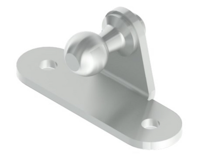 SpringFixUk stainless steel side mount bracket with 10mm ball stud for gas struts.
