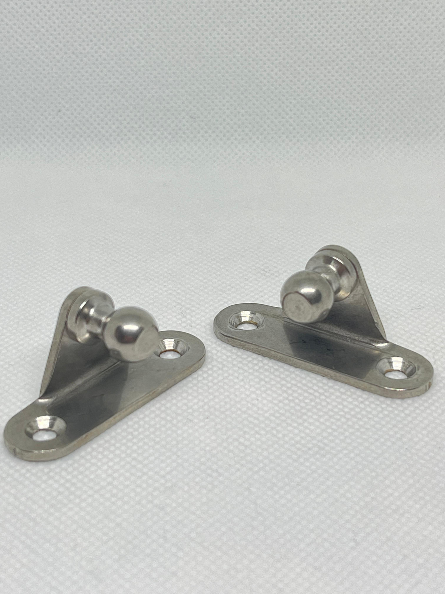 SpringFixUk pair of stainless steel side mount brackets with 10mm ball studs for gas struts.