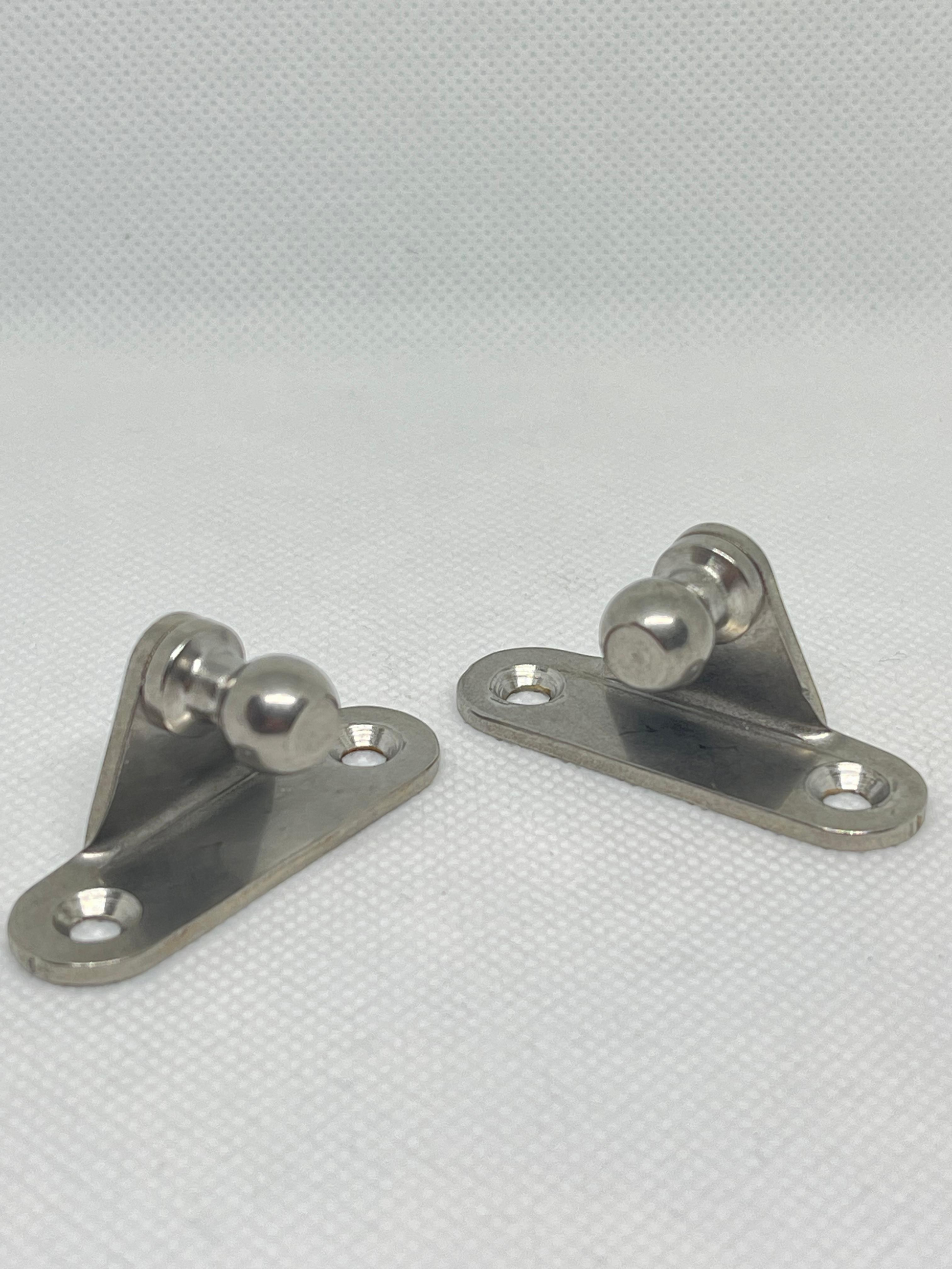 SpringFixUk pair of stainless steel side mount brackets with 10mm ball studs for gas struts.