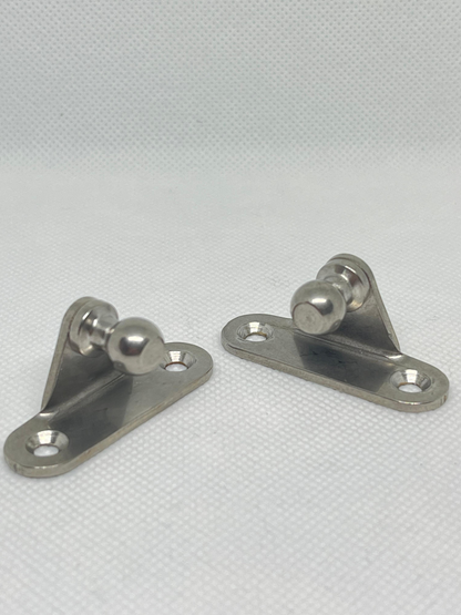 SpringFixUk pair of stainless steel side mount brackets with 10mm ball studs for gas struts.