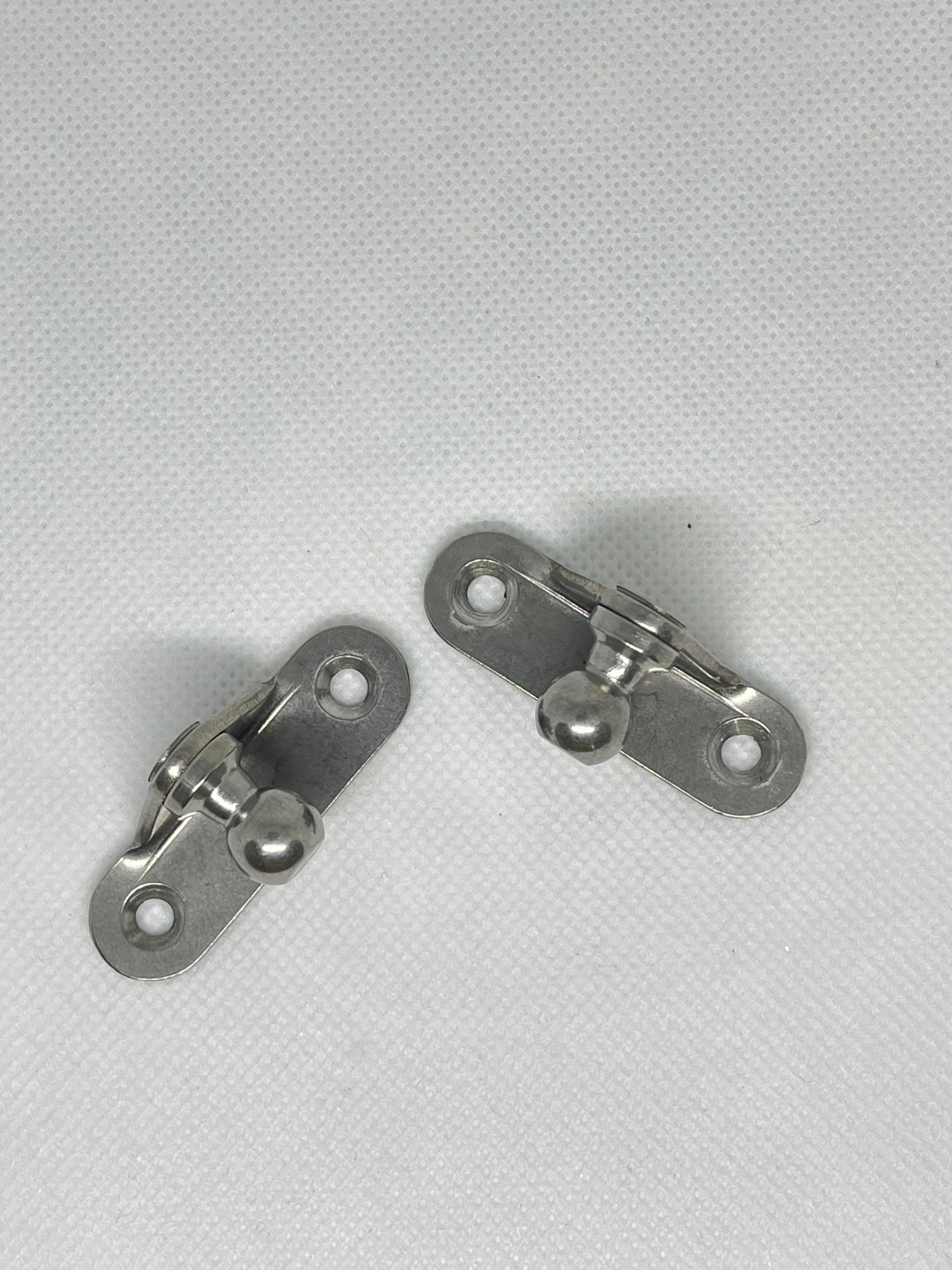 SpringFixUk pair of stainless steel side mount brackets with 10mm ball studs for gas struts.