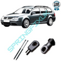 SpringFixUk pair of black tailgate gas struts for VW Bora Variant 1999-2005, 500N force, steel construction.