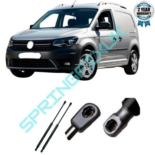 SpringFixUk pair of black tailgate gas struts for VW Caddy (2005+), 720mm length, 870N force.