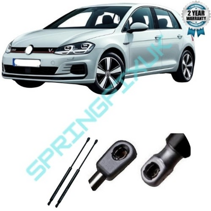 SpringFixUk pair of black tailgate gas struts for VW Golf V (2003-2008), OEM 1K6827550D, 535N, 440mm.