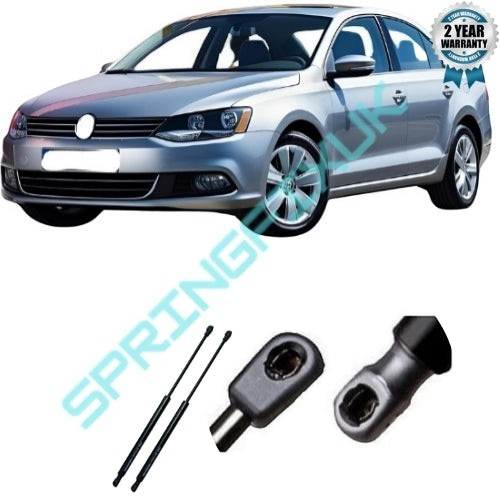 SpringFixUk 2x rear tailgate gas struts for VW Jetta 2006-2011, black steel, 710N force, 300mm length.