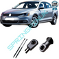 SpringFixUk 2x rear tailgate gas struts for VW Jetta 2006-2011, black steel, 710N force, 300mm length.