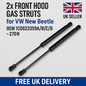 SpringFixUk pair of black gas struts for VW New Beetle bonnet, 270N, 677mm length, OEM compatible.