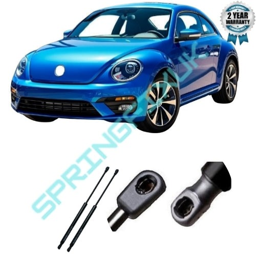 SpringFixUk pair of black metal tailgate gas struts for VW New Beetle, 330N, 600mm length.