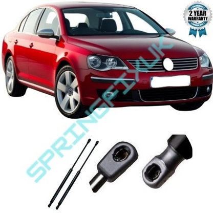 SpringFixUk 2x tailgate gas struts for VW Passat VI Jetta, 390N, 375mm, black steel, direct fit replacement.