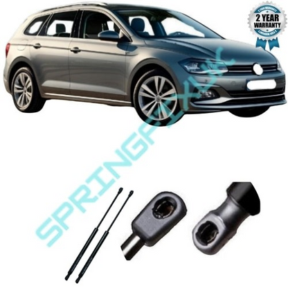 SpringFixUk pair of black tailgate gas struts for VW Polo CLS SW, 440N, 500mm length.
