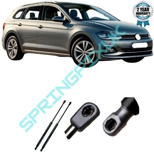 SpringFixUk pair of black tailgate gas struts for VW Polo CLS SW, 440N, 500mm length.