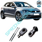 SpringFixUk 2x rear boot gas struts for VW Polo 2009-2017, black steel, 325N force, 525mm length.