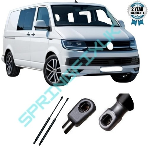 SpringFixUk 2x black steel 300N gas struts for VW Transporter T4 & Nissan Navara front hood