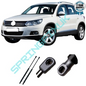 SpringFixUk pair of black steel tailgate gas struts for VW Tiguan 2007-2016, 500N lift force.