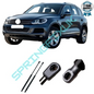 SpringFixUk 2x black steel tailgate gas struts for VW Touareg, 125N, 535mm, OEM compatible.