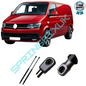 SpringFixUk 2x black steel gas struts for VW Transporter T5 (2003-2015) front hood, 360N force.